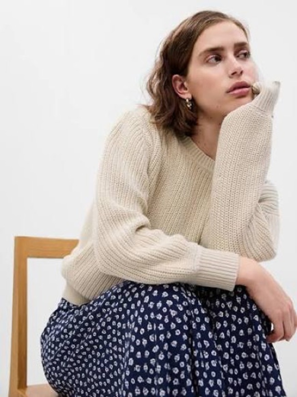 Gap Shaker Stitch Crewneck Sweater